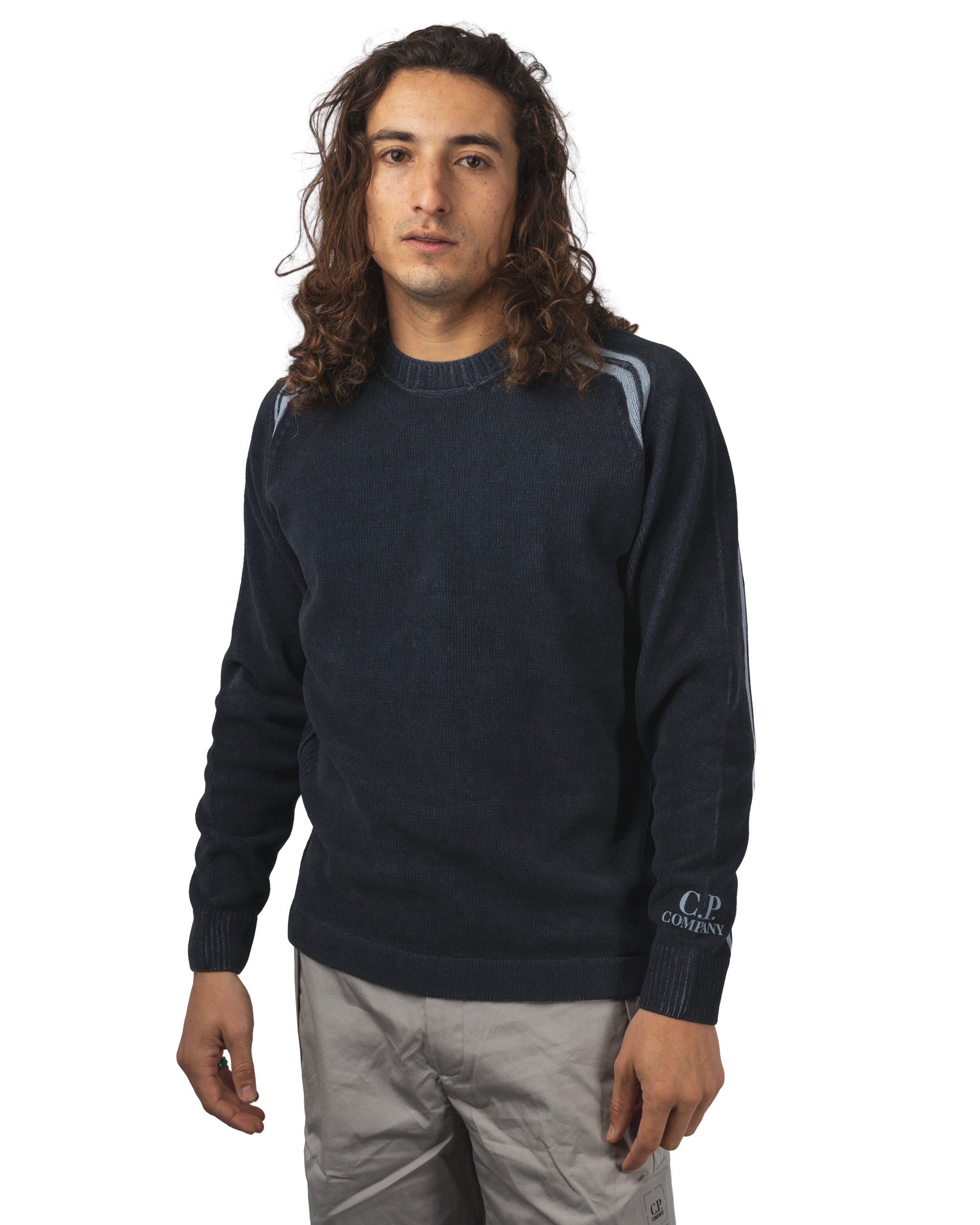 COTTON CHENILLE DOUBLE DYED CREWNECK SWEATER