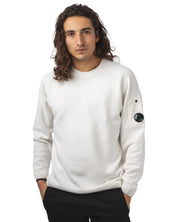 COTTON CHENILLE CREWNECK LENS SWEATER
