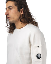 COTTON CHENILLE CREWNECK LENS SWEATER