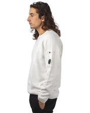 COTTON CHENILLE CREWNECK LENS SWEATER