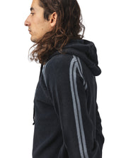 COTTON CHENILLE DOUBLE DYED HOODED SWEATER