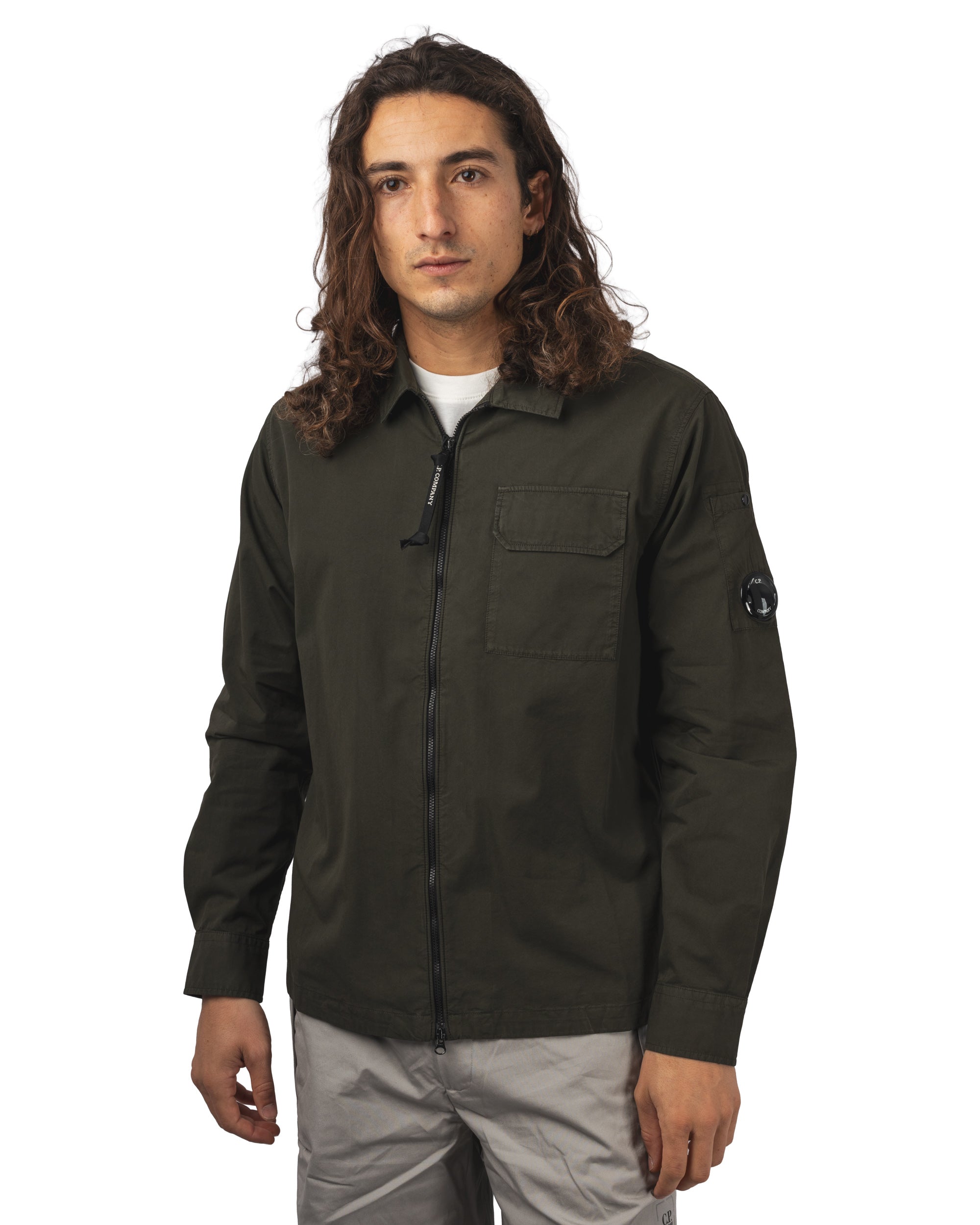 ORGANIC GABARDINE ZIPPED LENS OVERSHIRT