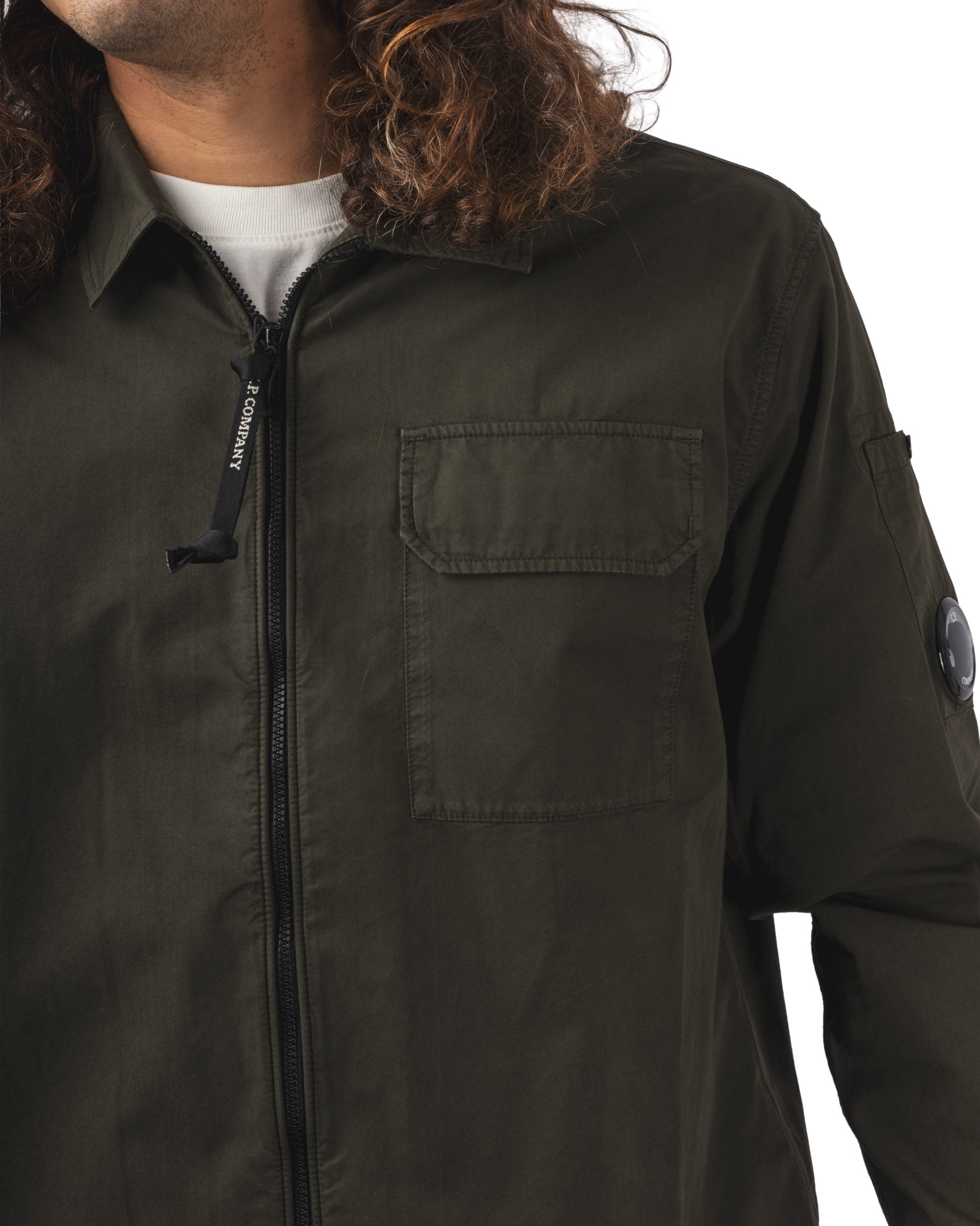 ORGANIC GABARDINE ZIPPED LENS OVERSHIRT