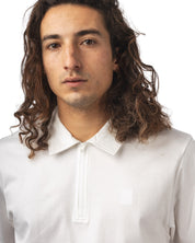 METROPOLIS SERIES MERCERIZED JERSEY SHORT SLEEVE HALF ZIP POLO