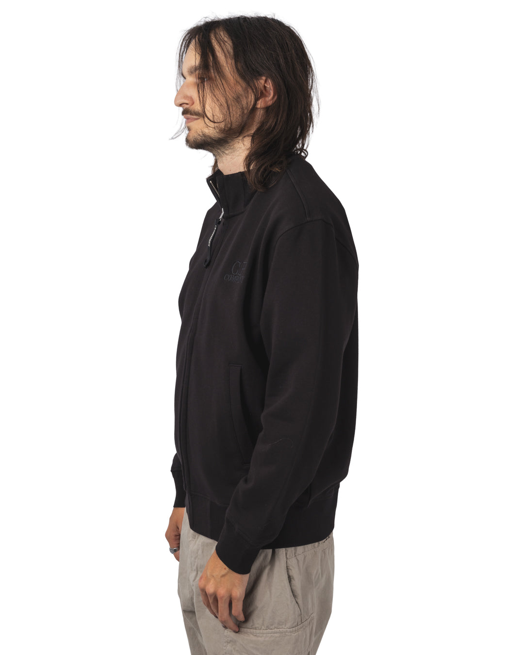 Sweat Open Sweat In Diagonal Raised Fleece