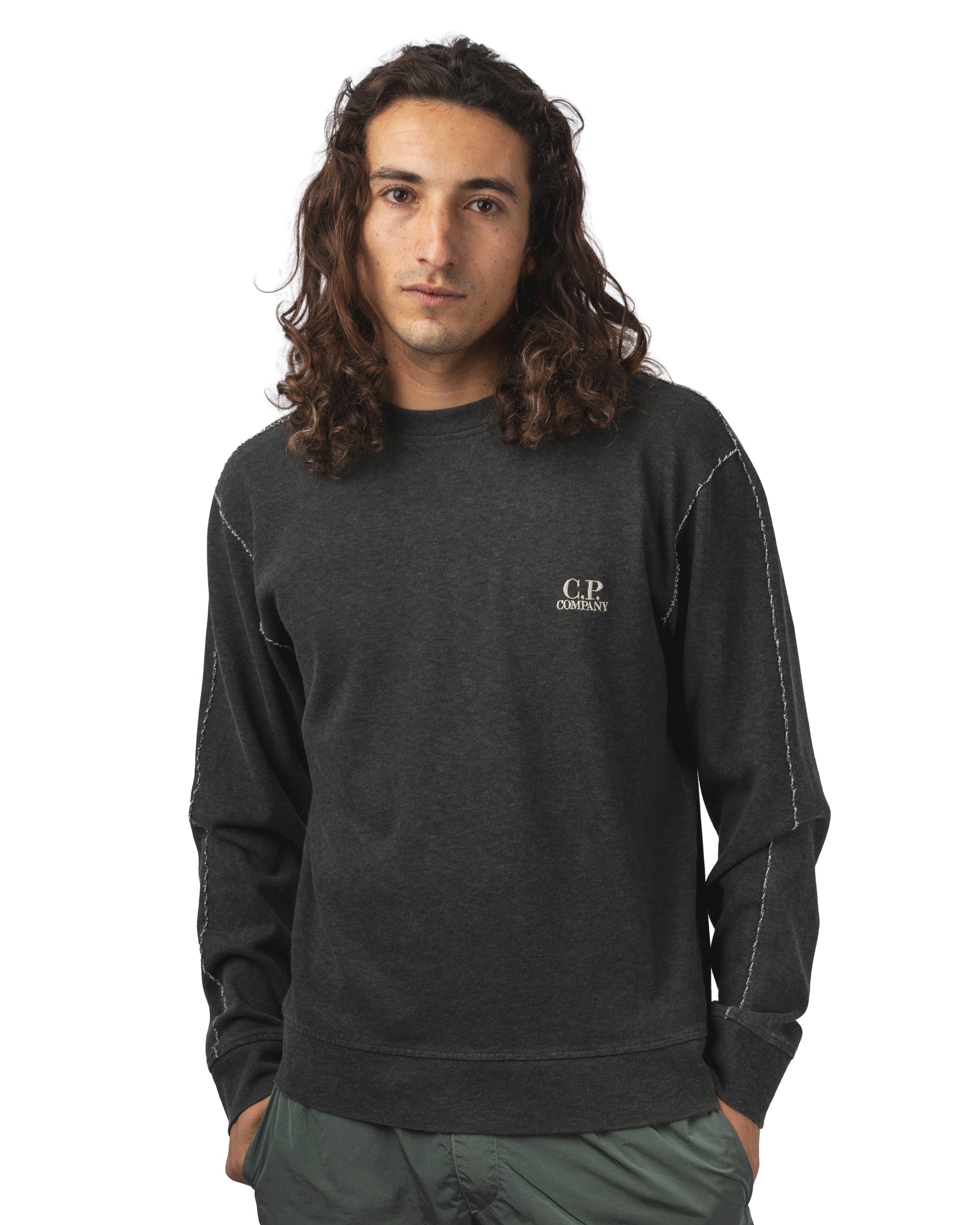 HEAVY JERSEY PLATED CREWNECK SWEATSHIRT