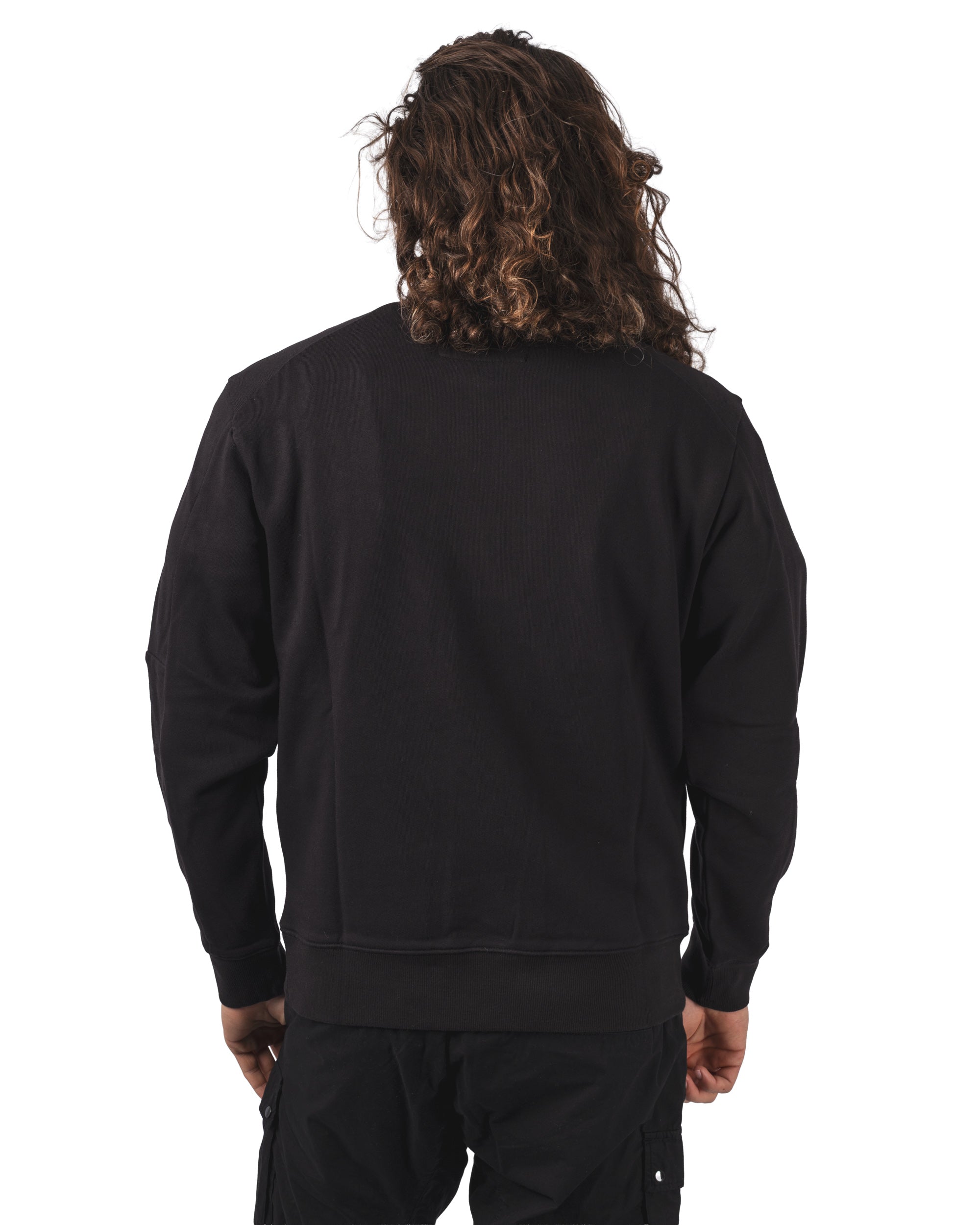 Diagonal Raised Fleece Crewneck Lens Sweatshirt