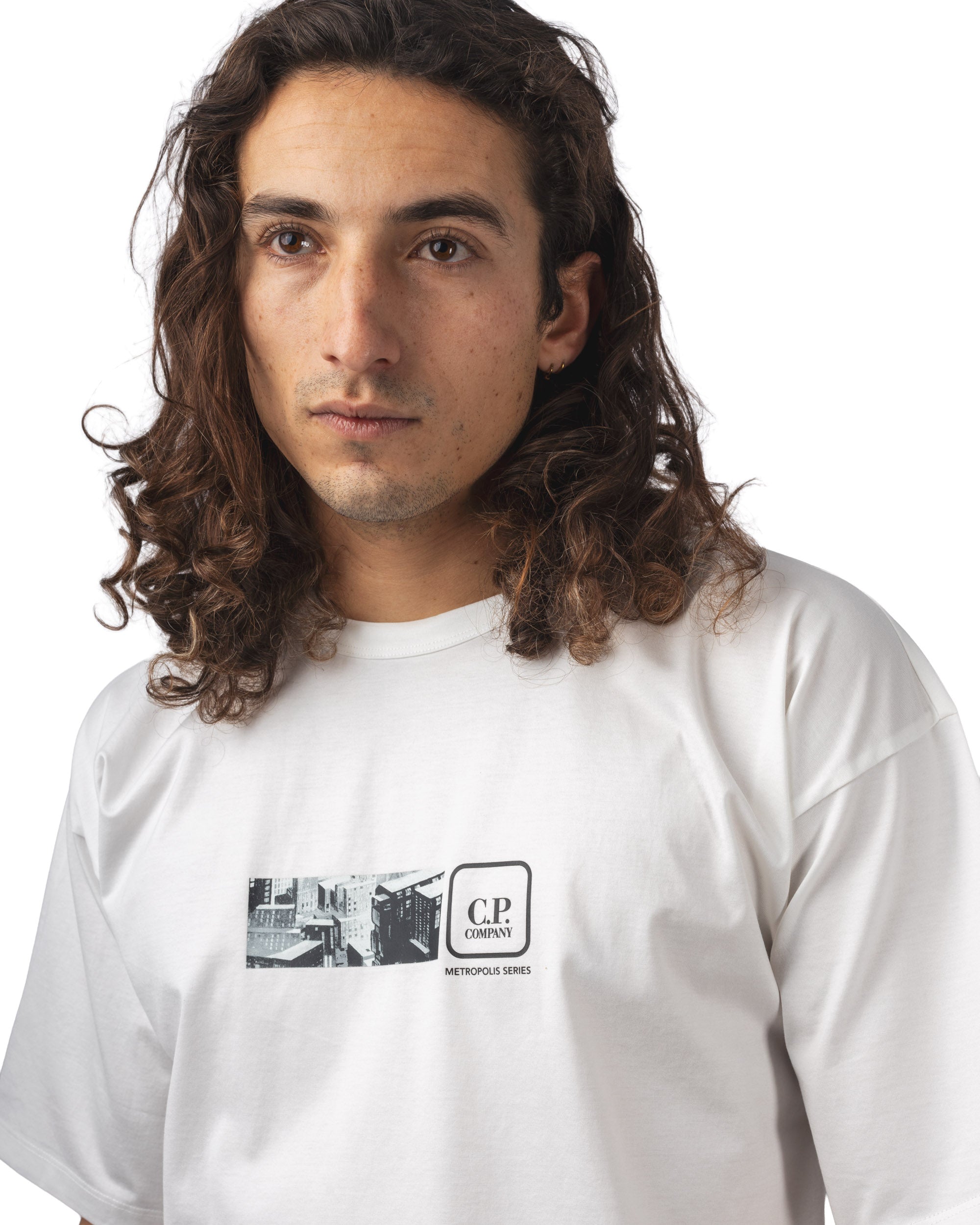 METROPOLIS SERIES MERCERIZED JERSEY S/S BACK EMBROIDERY T-SHIRT