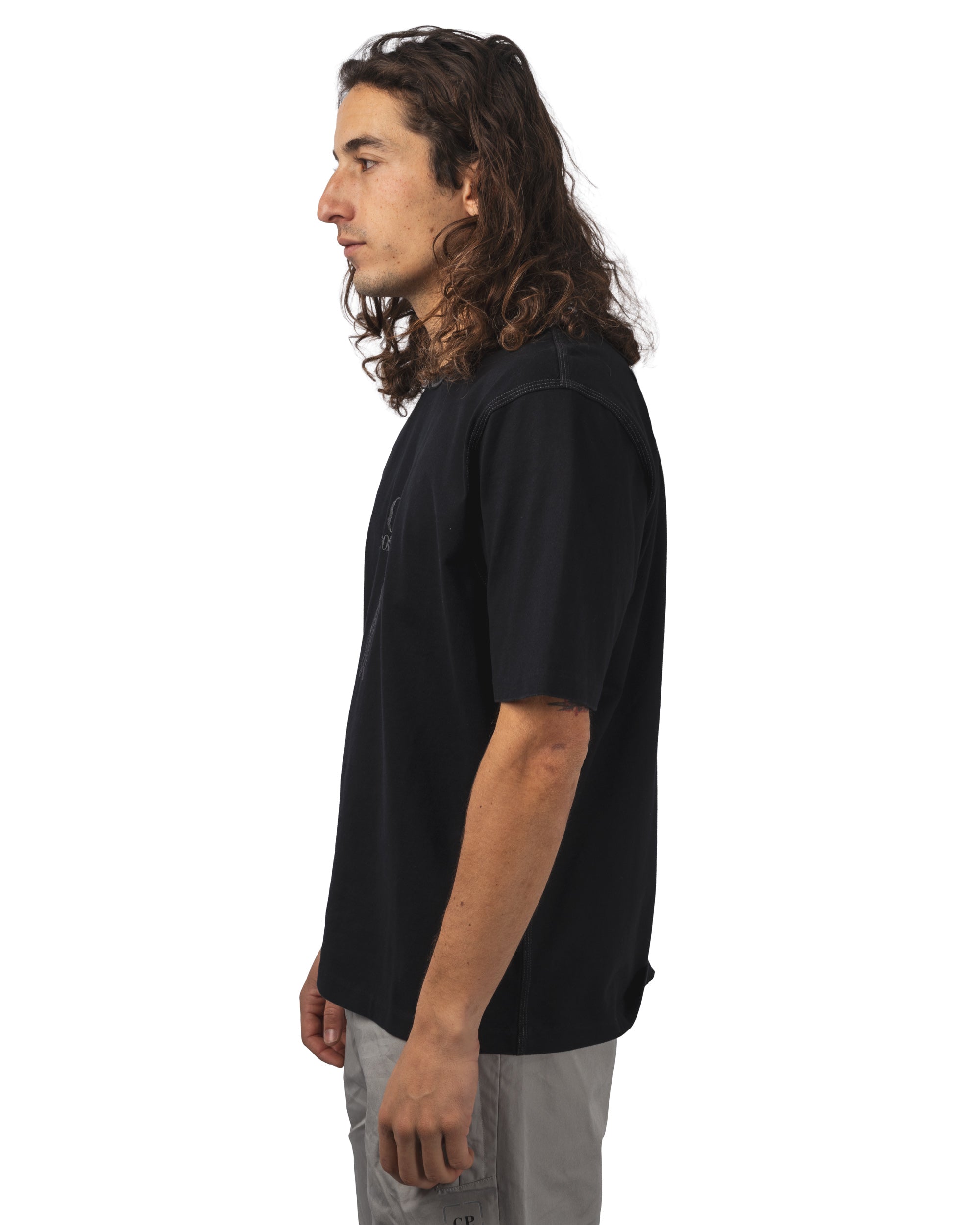 MERCERIZED JERSEY 30/2 TWISTED S/S LOGO T-SHIRT