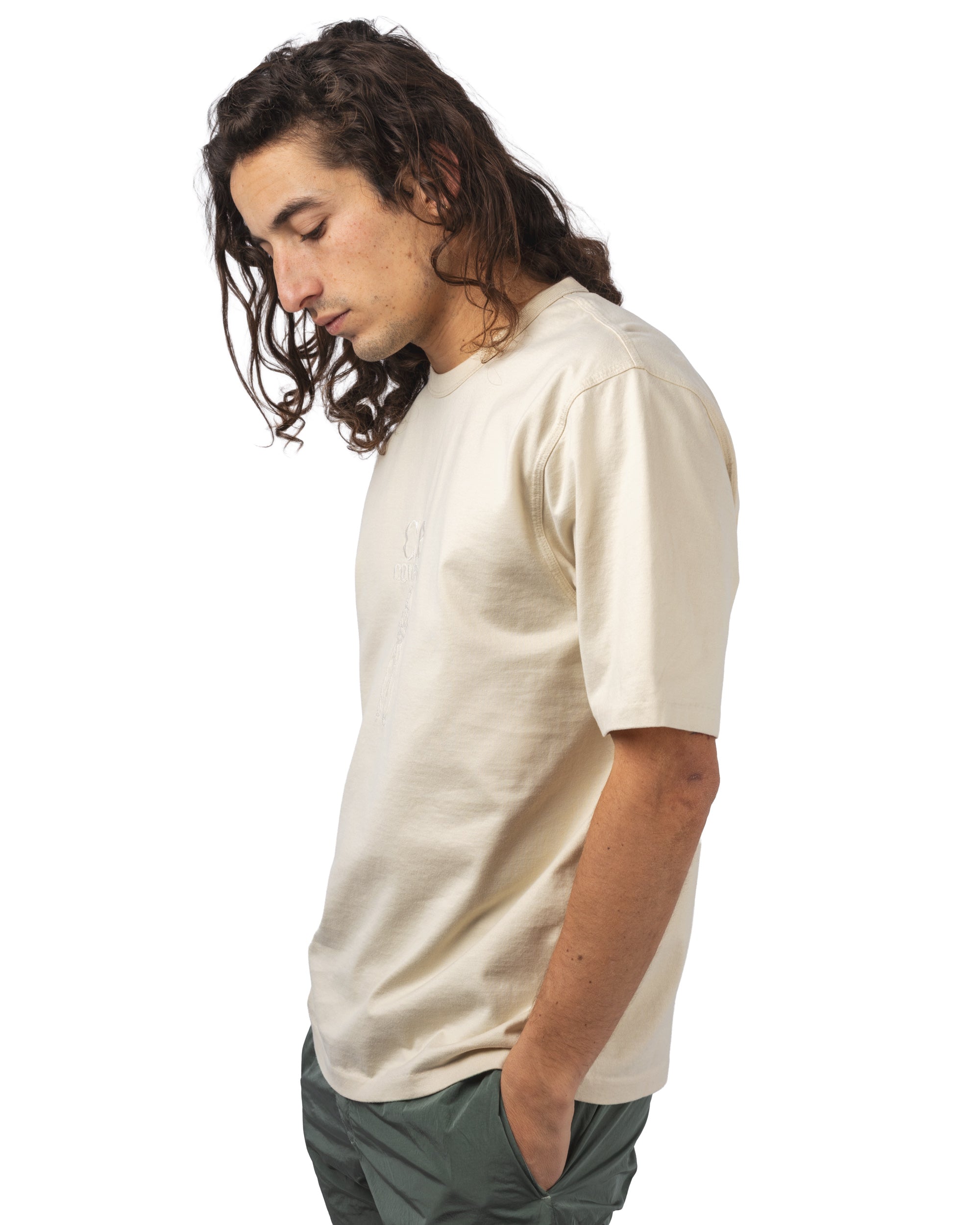 MERCERIZED JERSEY 30/2 TWISTED S/S LOGO T-SHIRT