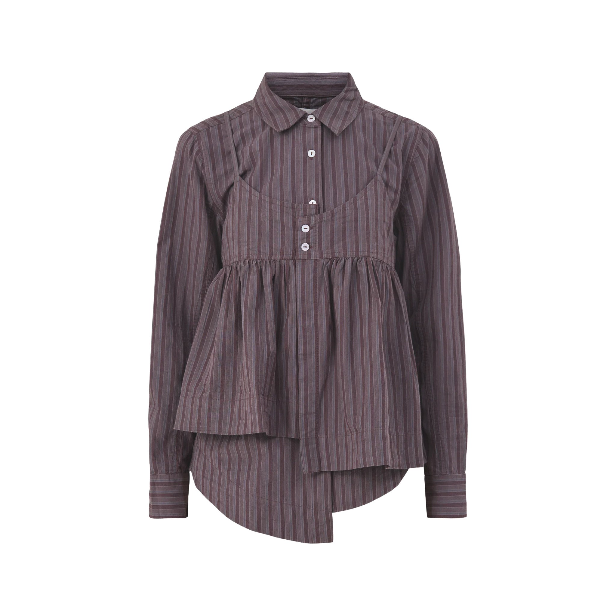 Indie Double Layer Shirt With Cami