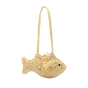 Raffia Fish Bag With Bag Charm