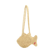 Raffia Fish Bag With Bag Charm