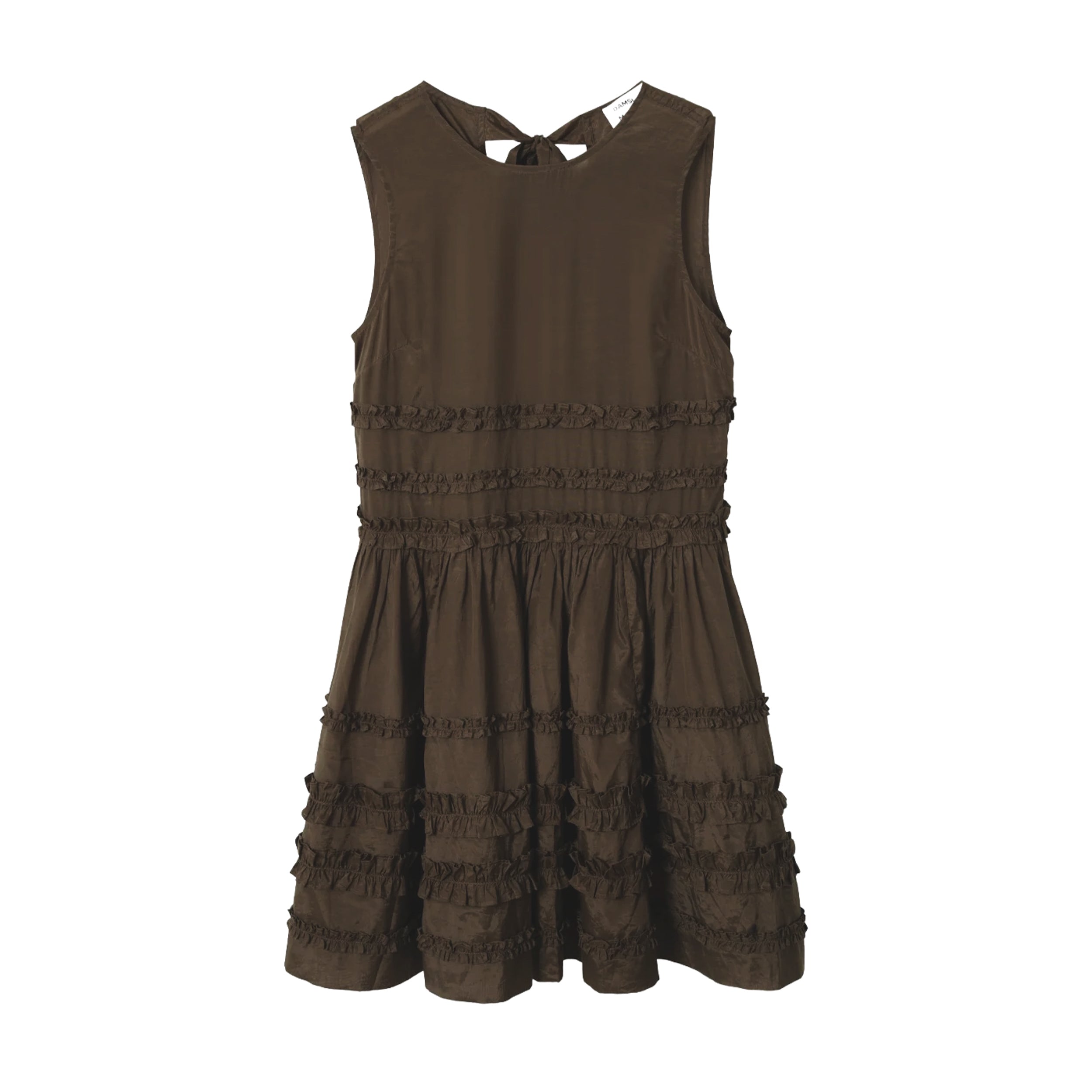 Reed Drop Waist Ruffle Midi Dress