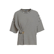 Kriss Striped T-Shirt With Brooch