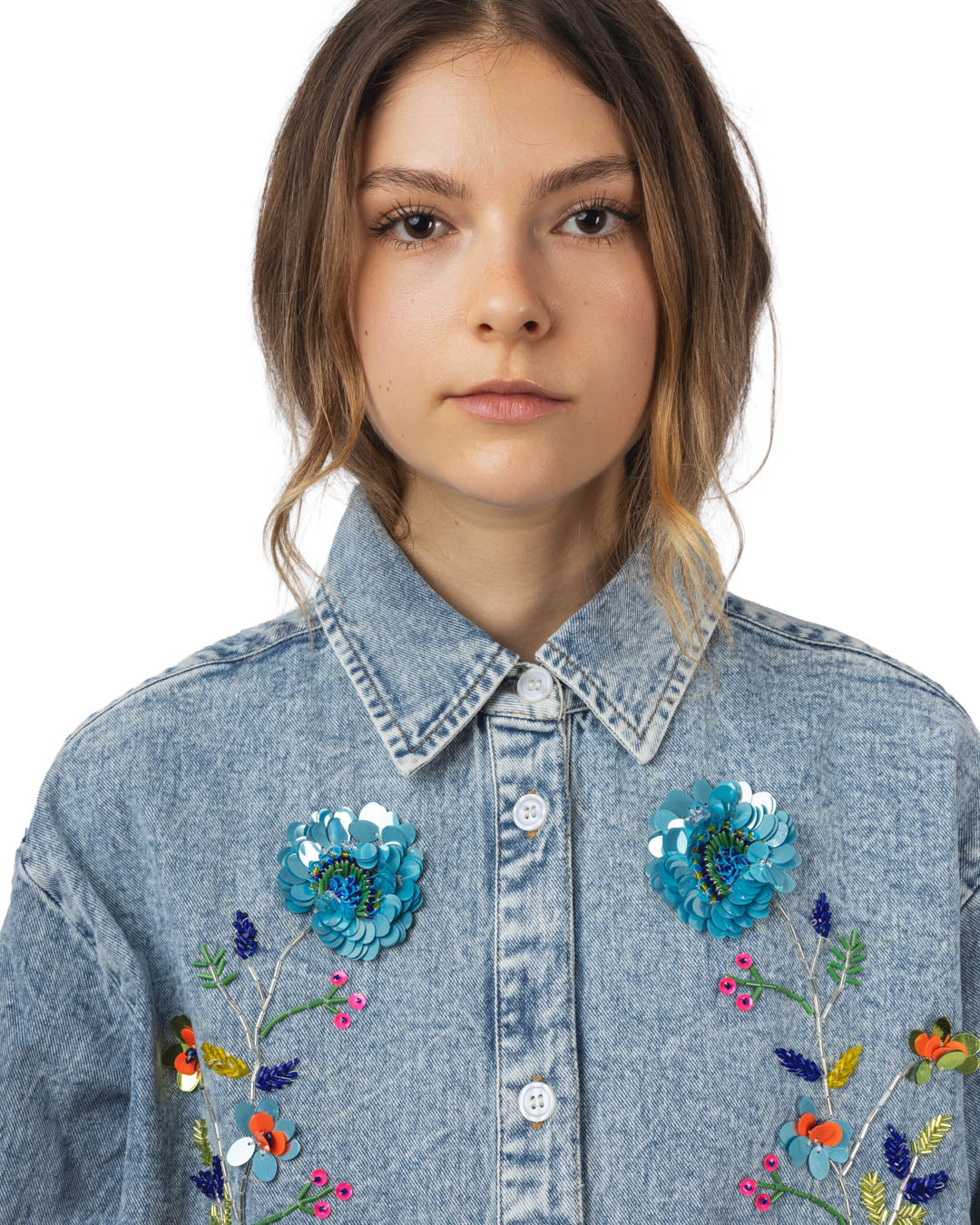 Icksonville Sequin Denim Shirt