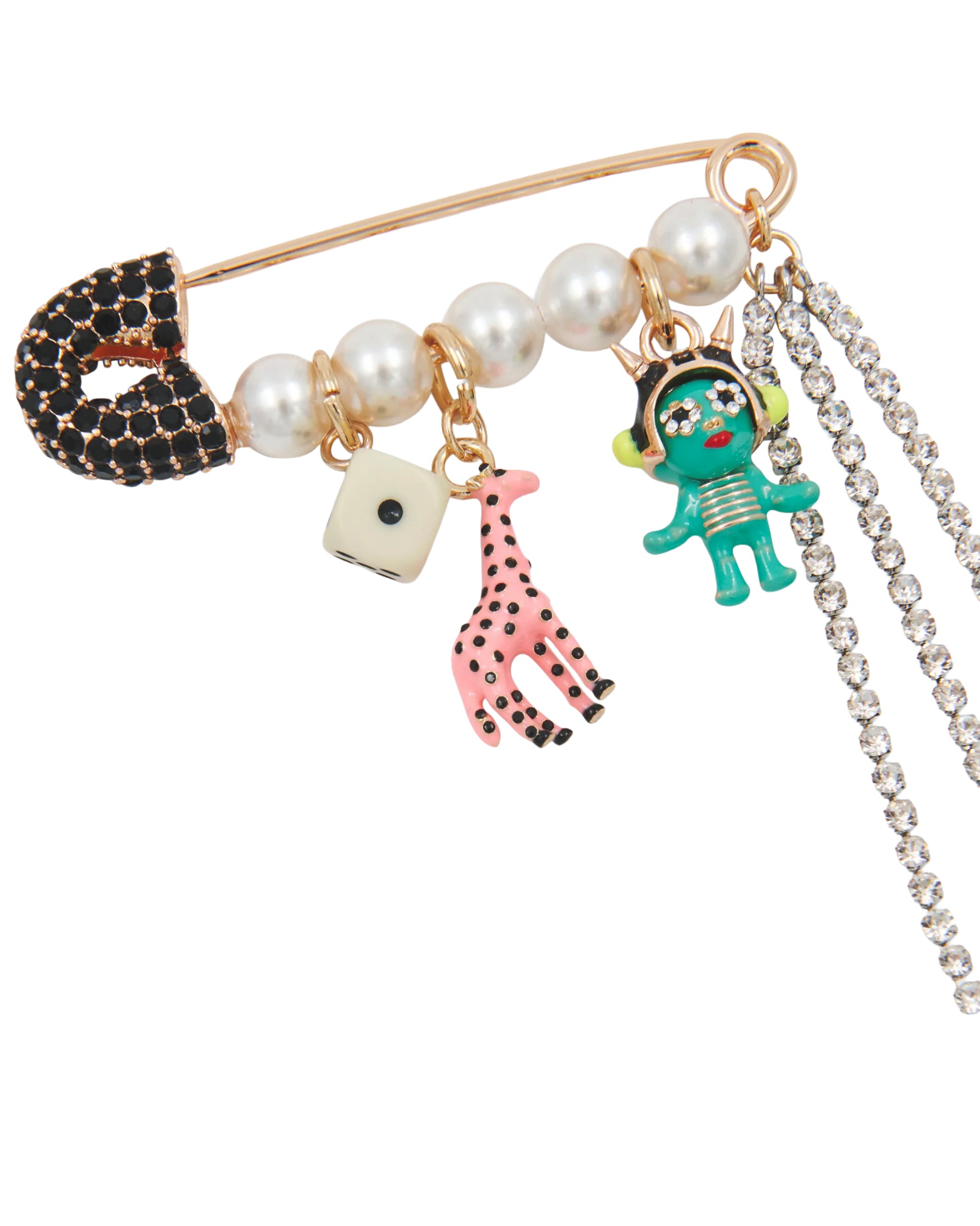 Imora Pin Brooch with Charms