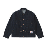 Pleated Denim Jacket