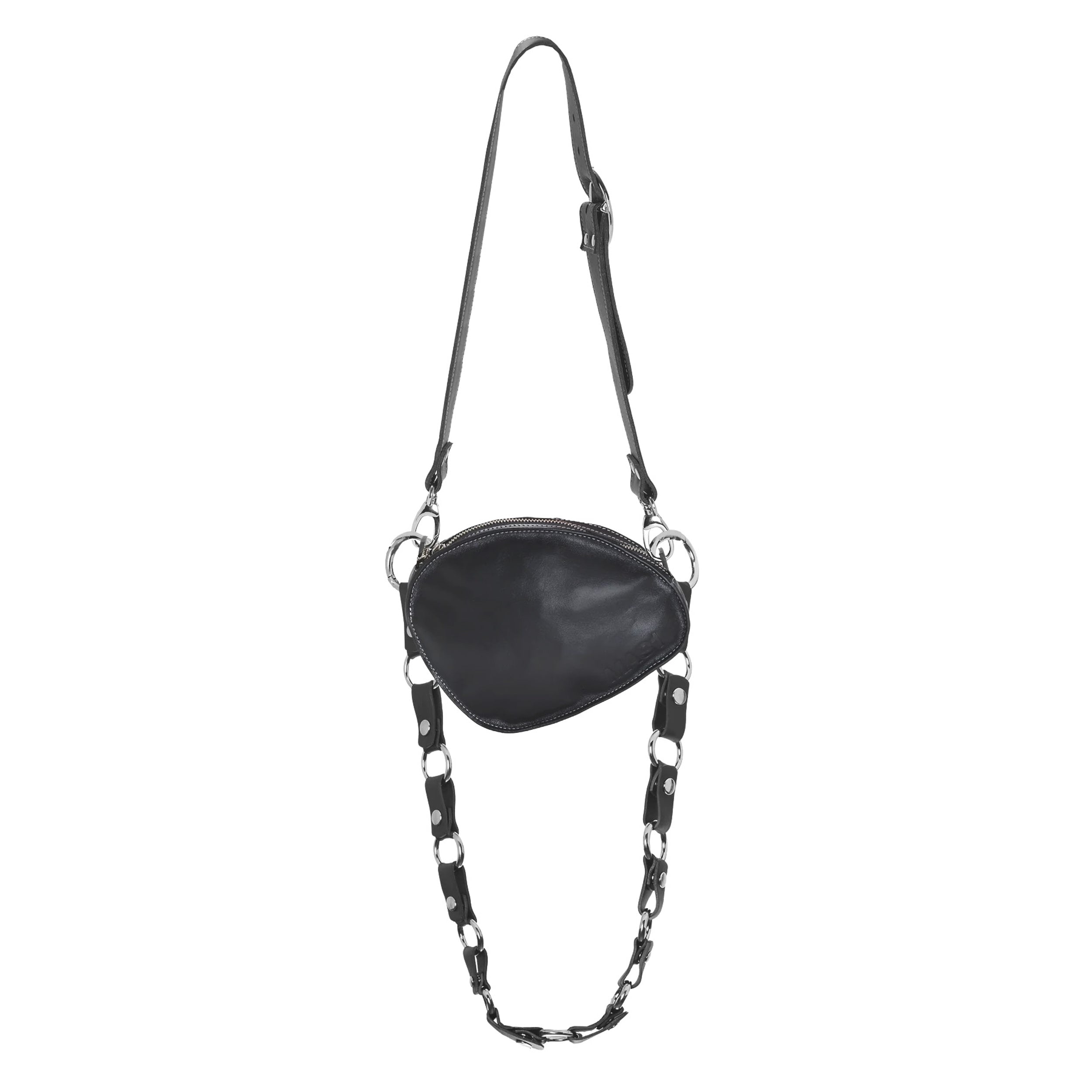 Trotter Bag Plain Leather Chain + Long Circle Chain