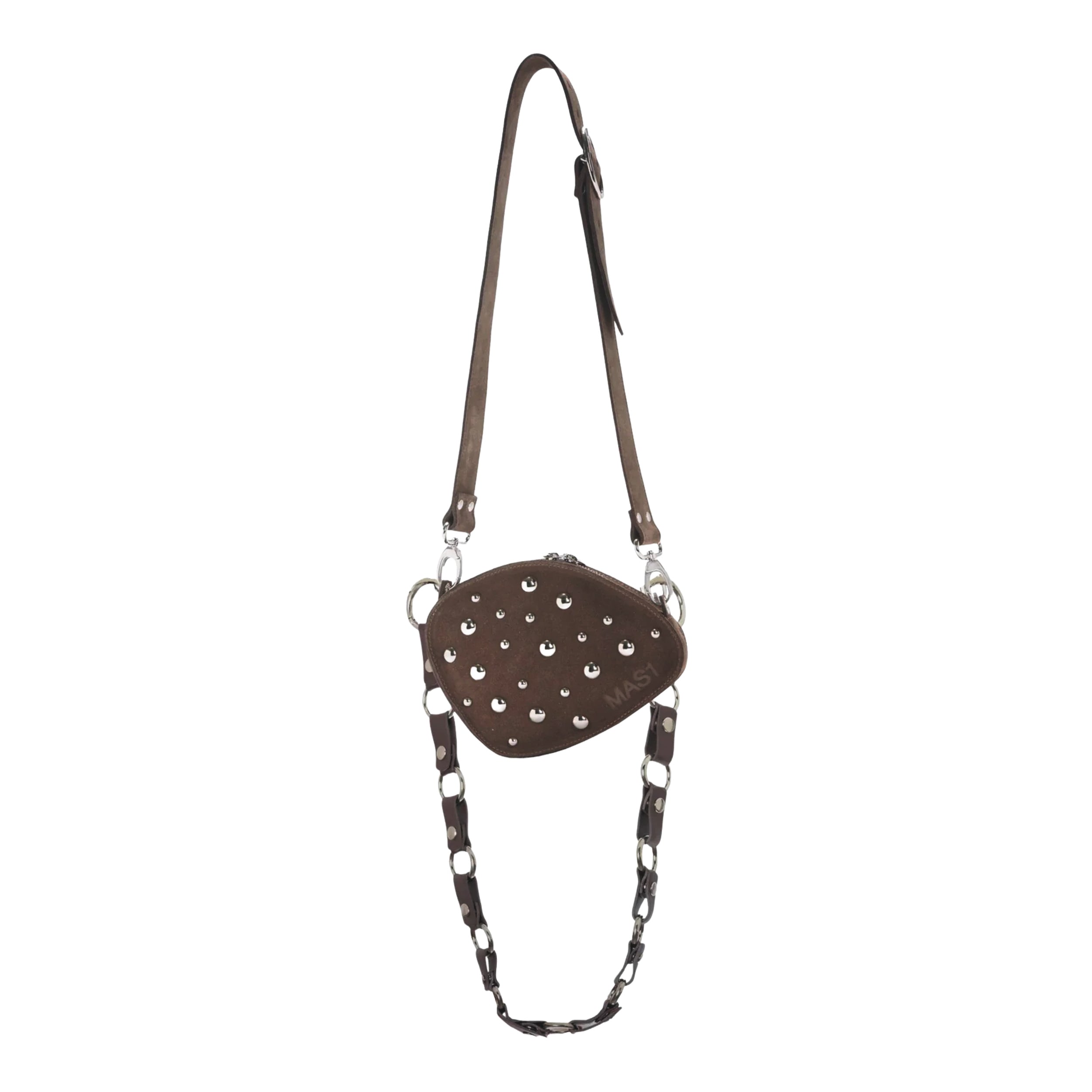 Trotter Bag Boho Plain Leather Chain + Long Circle Chain