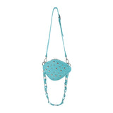 Trotter Bag Boho Plain Leather Chain + Long Circle Chain
