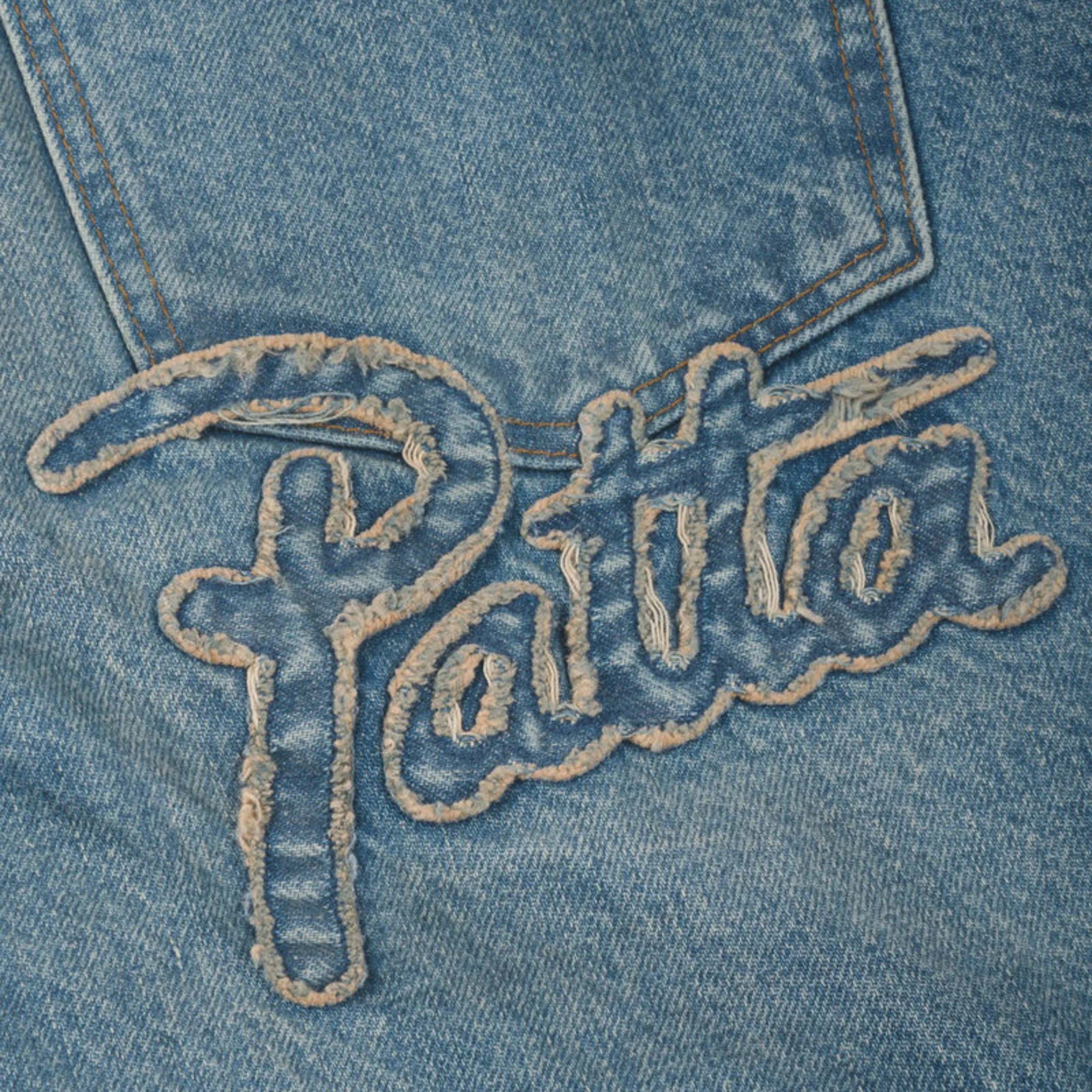 Aqua Whiskers Straight Leg Denim Pants