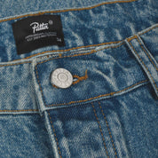 Aqua Whiskers Straight Leg Denim Pants