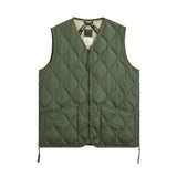 Unisex Military Zip V-Neck Down Vest