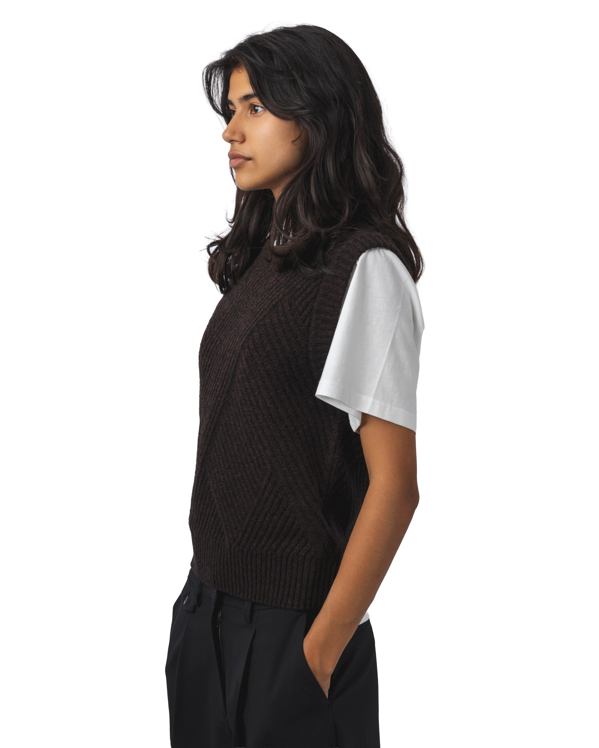 Brown Kaia Knitted Vest