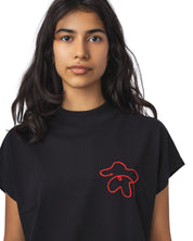 Flower Cord Black Volta Tee