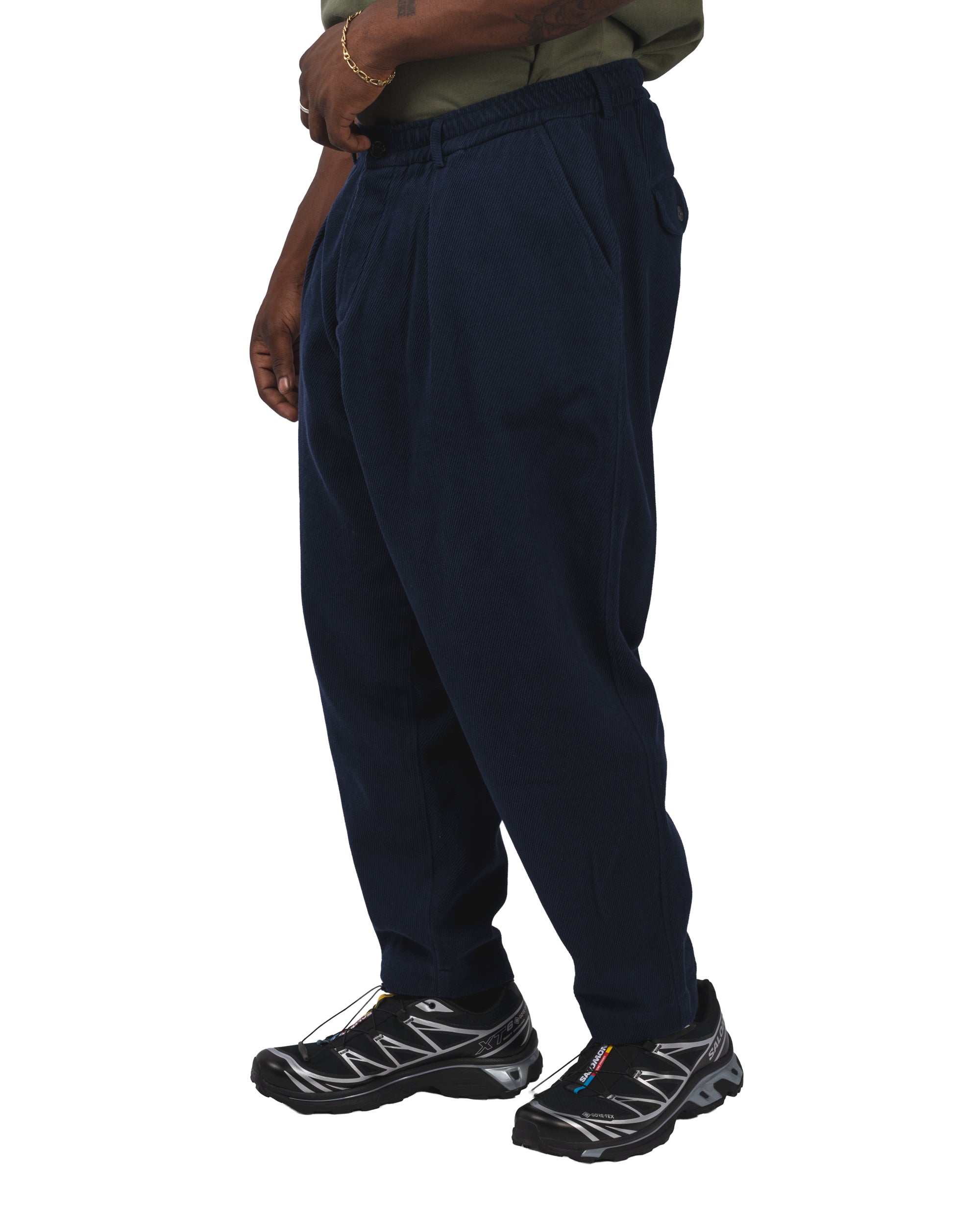 Pleated Track Pant Super Twill